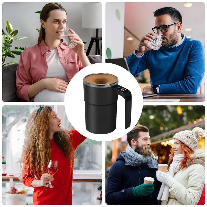 Self-Mixing Digital Smart Coffee Cup